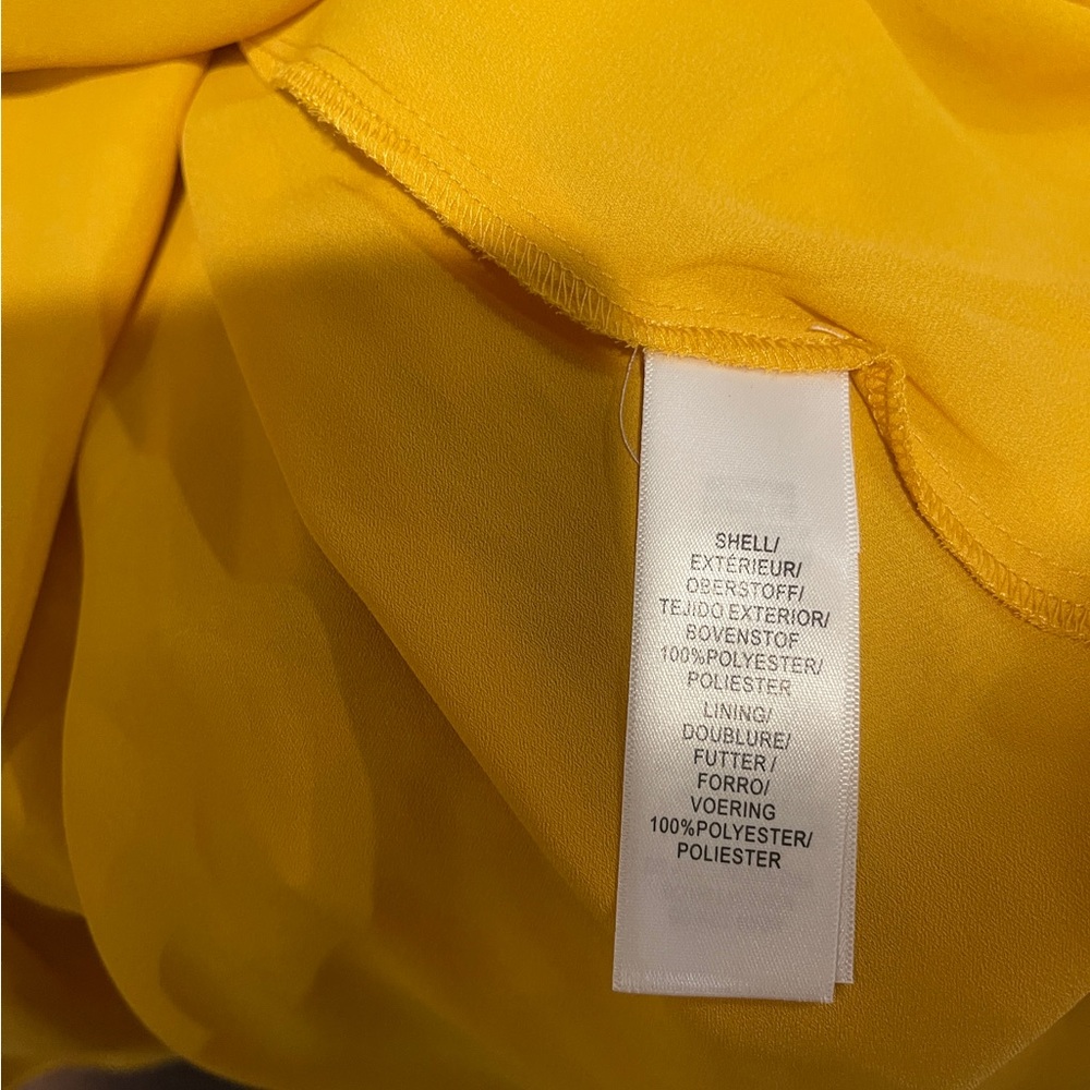 Adrianna Papell Yellow and White Floral Tiered Midi Dress - Picture 6 of 7
